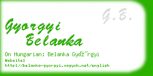 gyorgyi belanka business card